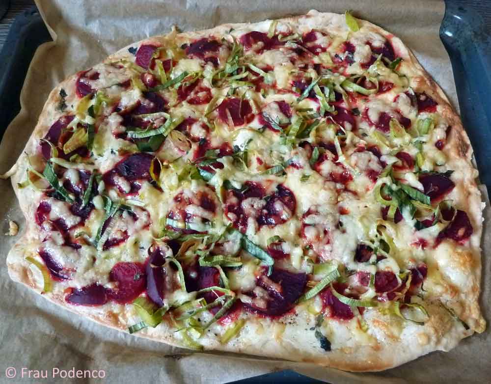 vegetarischer Flammkuchen