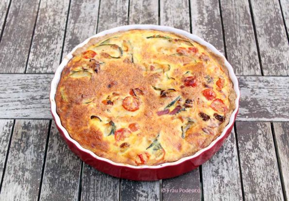 Zucchini-Tarte mit Tomaten | Vegetarisch | Frau Podenco