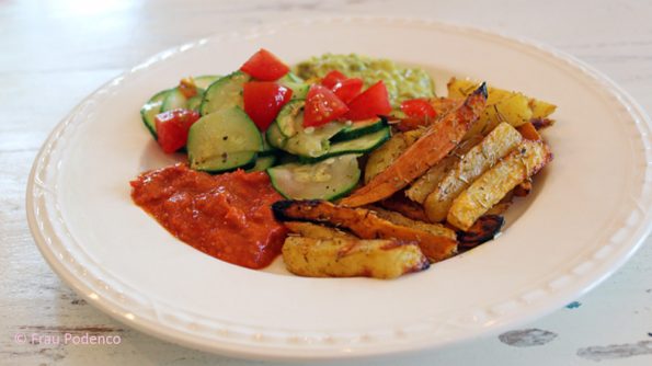 Selbst gemachte Pommes mit zwei Dips | Einfaches Rezept Selbst gemachte Pommes mit zwei Dips | Einfaches Rezept